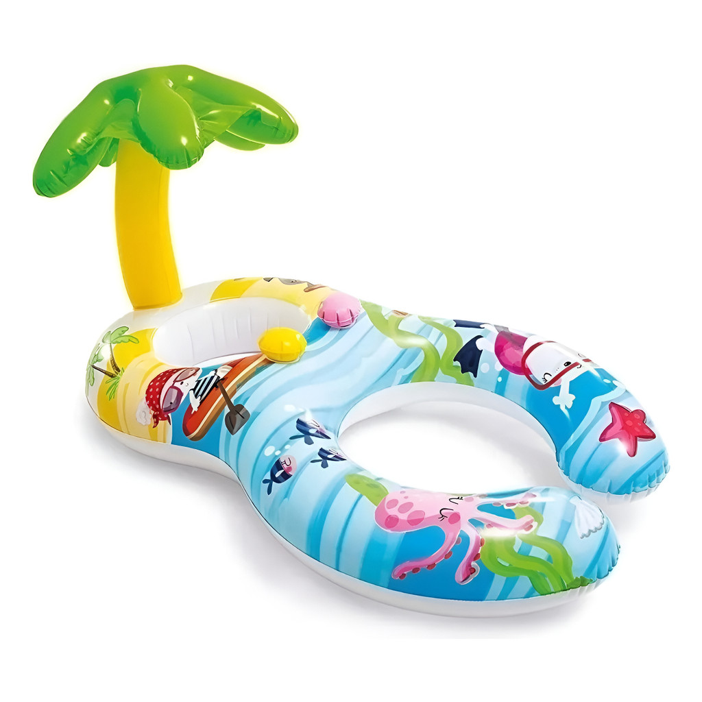 Bote Infantil Intex Baby Peixinhos Inflável com Encosto e Proteção