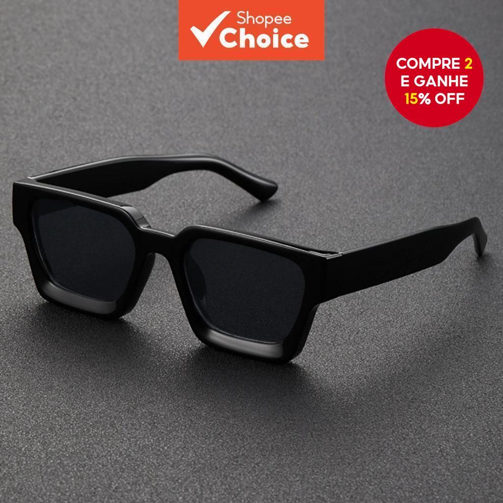 Óculos De Sol Retro Revival – Tons Unissex Grandes De Armação Grossa UV400 Para Moda Urbana em Oferta na Shopee