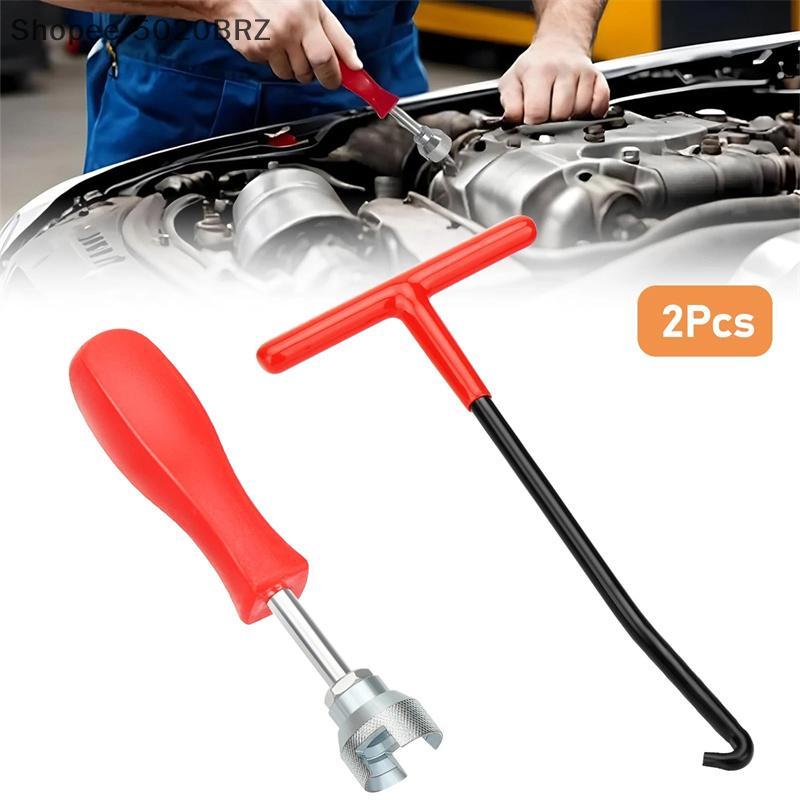 [THEBR] 2 PCS Ferramenta De Mola De Pinça De Freio De Metal Com Chave De Gancho-Reparo Automotivo Resistente Para Ajuste