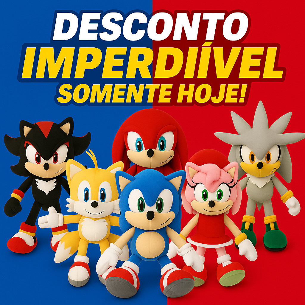 50 CM Pelúcias Sonic Tails Amy Shadow Knuckles Silver 6 Urso Pelucia Brinquedo Menino Menina Boneco em Oferta na Shopee