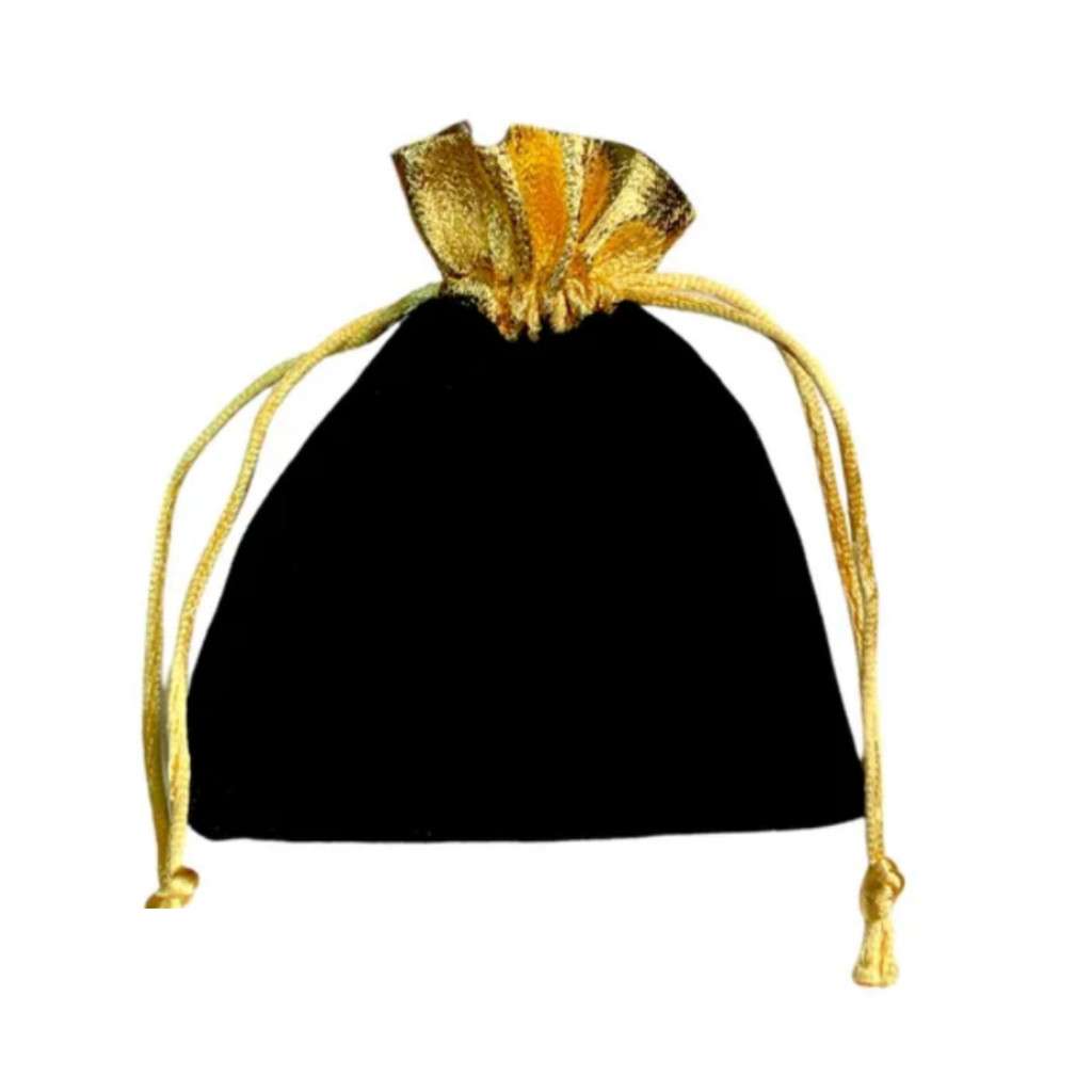 Saco De Veludo Para Bijuteria 9x12 Cor Preto 50 Unidades