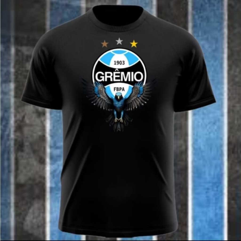 Camisa Casual Futebol Camiseta Gremi Torcida Gaúcha Moda Torcida Time do Coração