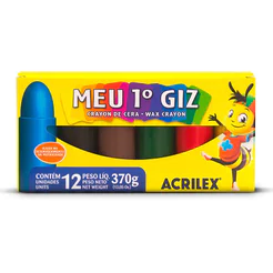 Giz de cera Meu Primeiro Giz 12 cores 09512 Acrilex