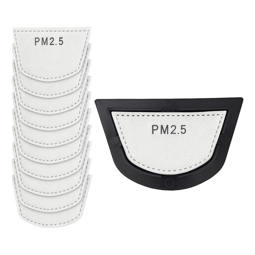 Kit 10 Filtros Pm2.5 Máscara Proteção Facial Epi Branco