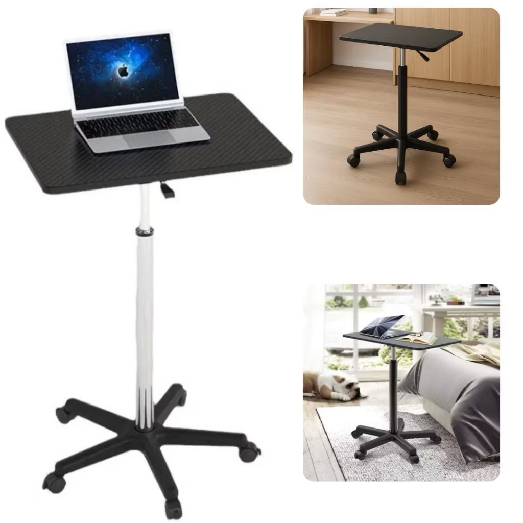 Mesa de Centro de Madeira com Base em Metal e Rodinhas de Plastico Mesa de Centro Elegante Multiuso 80x60x40cm - 9741