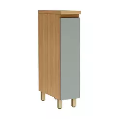 Balcão de Cozinha Rainha com Tampo 1 Porta Nature e Verde 20 cm