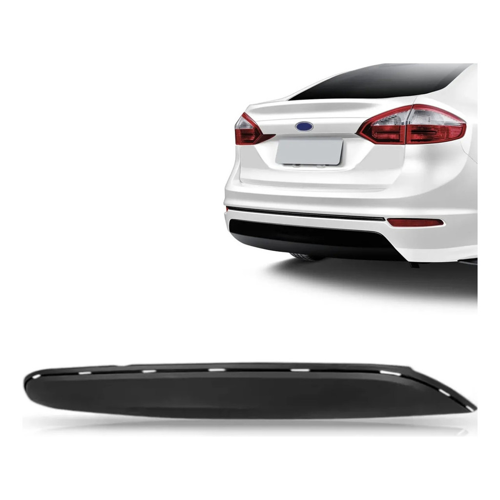 Spoiler Moldura Traseiro New Fiesta Sedan 2013 A 2017 Preto