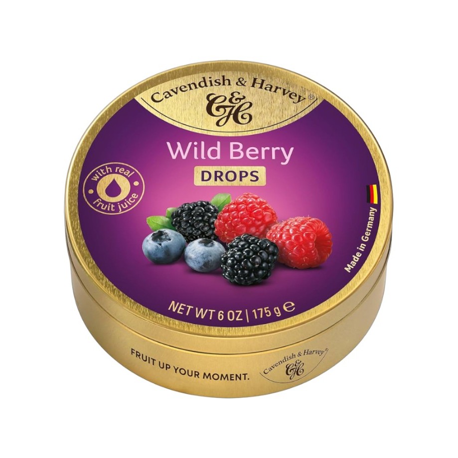 Bala Alemã Frutas Silvestres (Wild Berry Drops) Cavendish & Harvey 175g