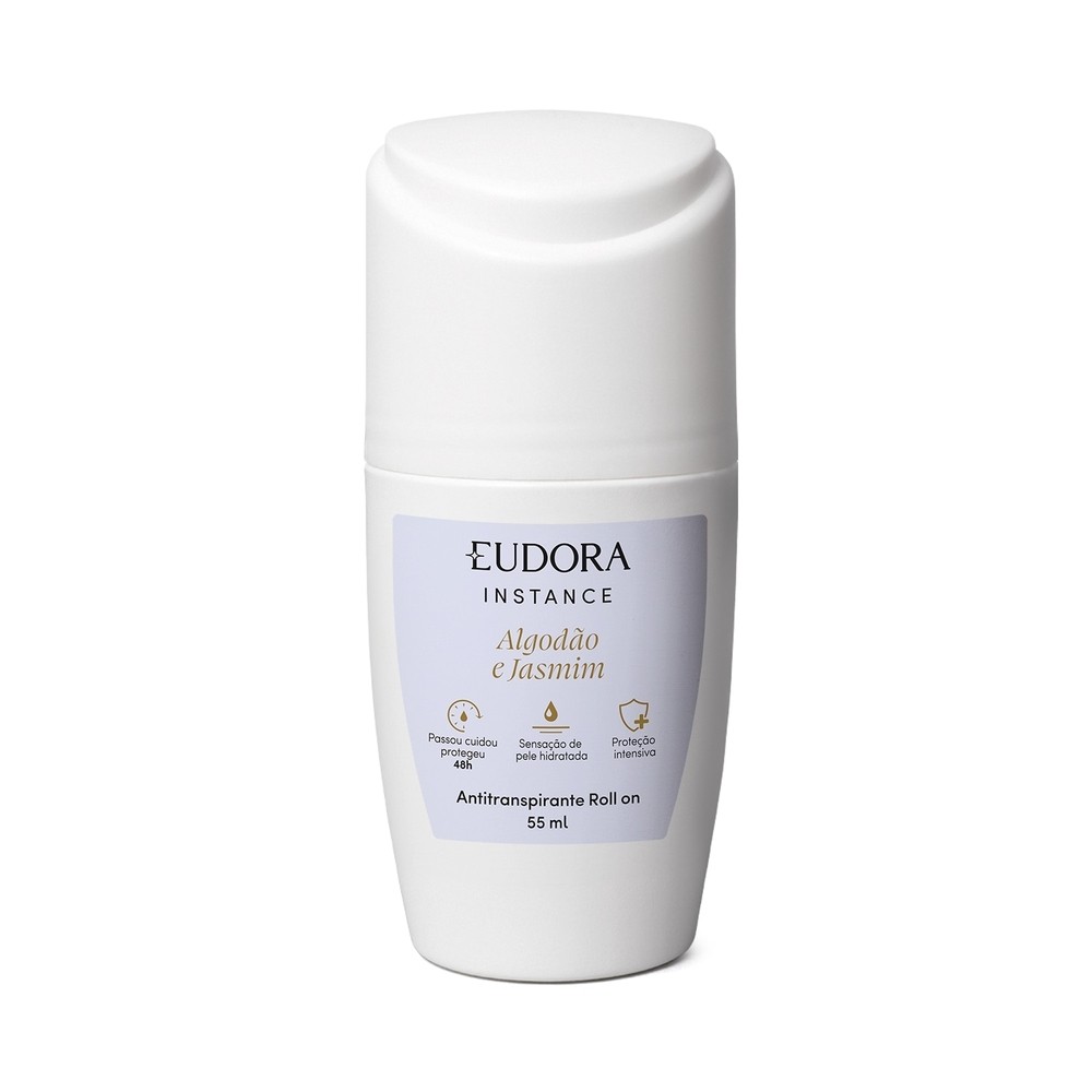 Eudora Instance Desodorante Roll on Algodão e Jasmim 55ml em Oferta na Shopee