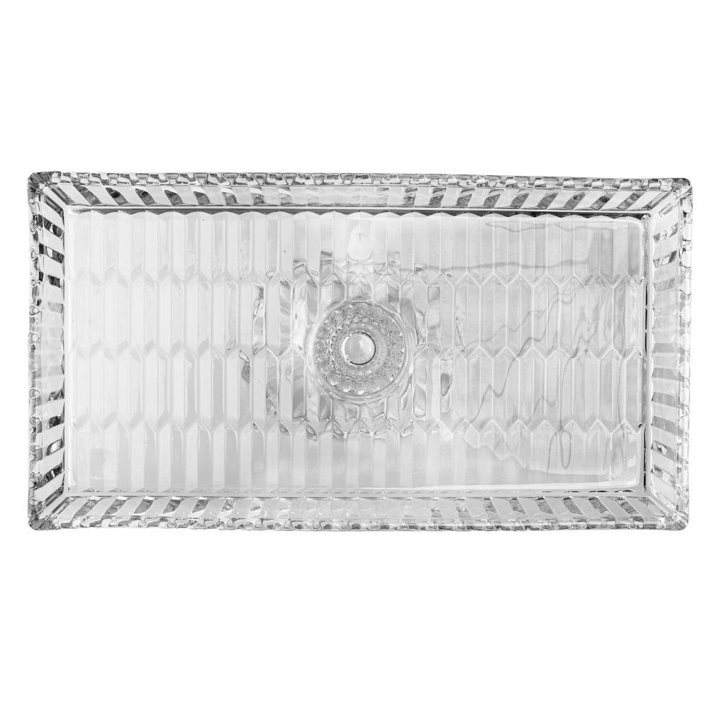 Travessa Wolff Geneva com Pé 34,5cm x 18,5cm x 11,5 Cristal em Oferta na Shopee