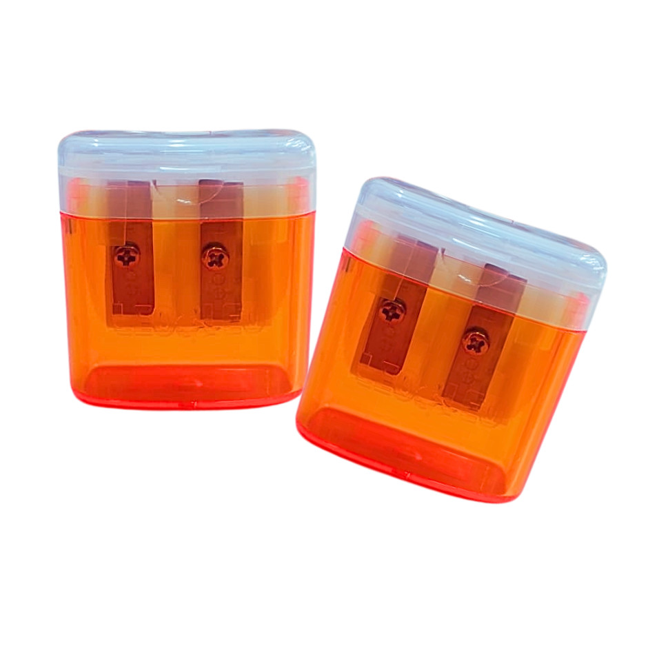 Kit 2 Apontador Duplo Cestinha Leo&Leo Kawaii - Promoção