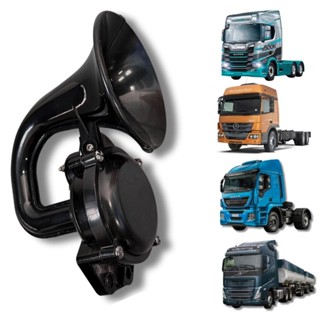 Buzina A Ar Bivolt 12/24V Para Mb Axor Atego Scania S4 S5 S6 Iveco Stralis Scania em Oferta na Shopee