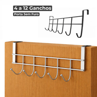 Cabideiro Porta Sem Furo Multi Ganchos Organizador Roupas Toalhas em Oferta na Shopee
