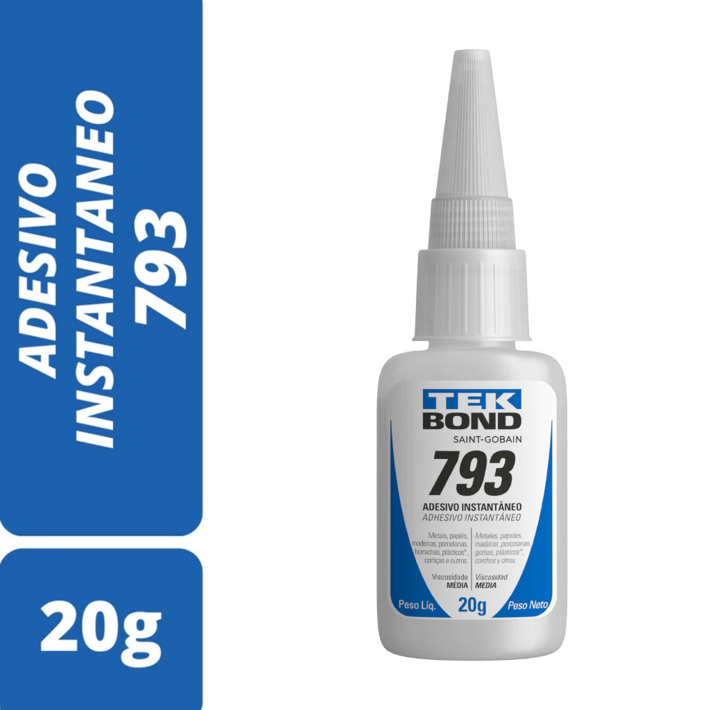 Kit 1/3/5 Colas Instantâneas TekBond 793 20g – Fixação Ultra Forte Para Unhas Postiças/Fibra e Pedrarias em Oferta na Shopee