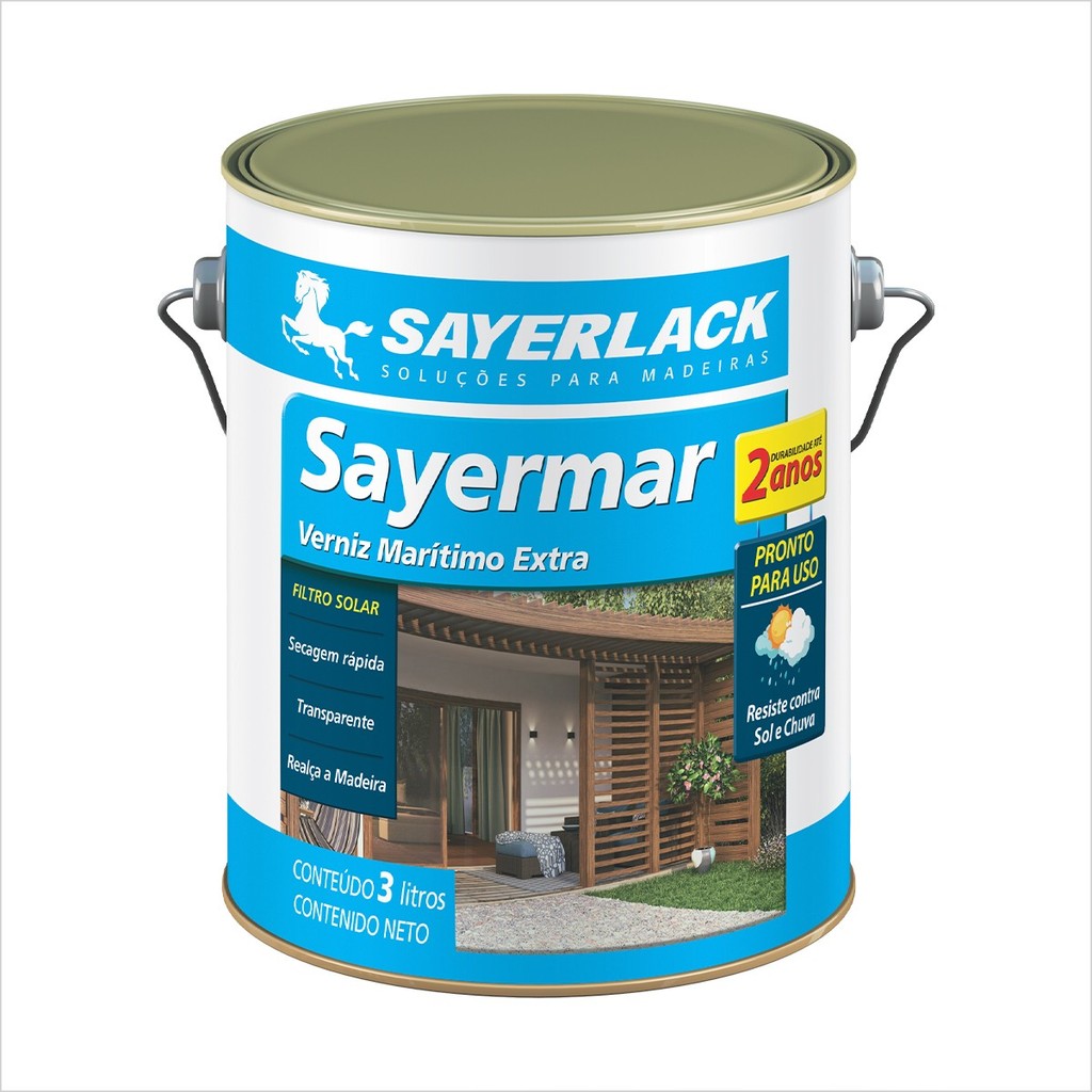 Sayermar Verniz Marítimo Extra Brilhante 3 Litros - Sayerlack