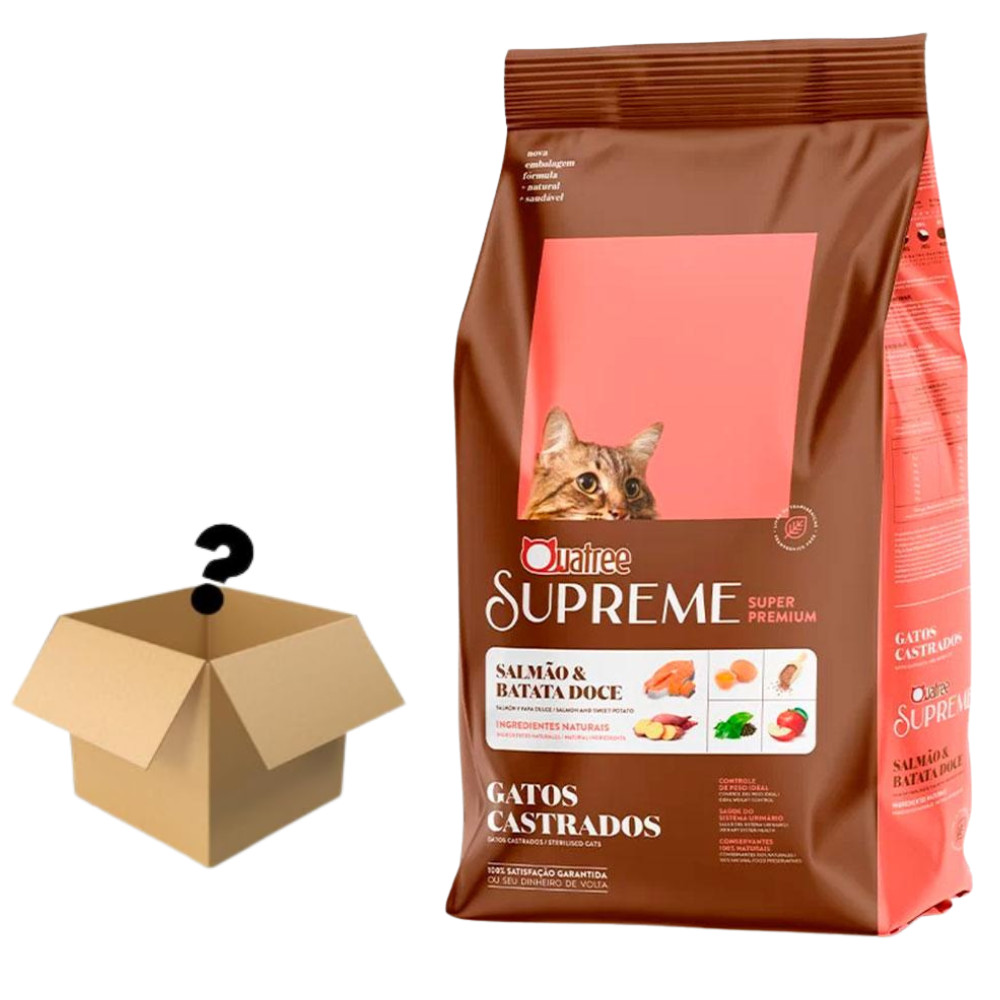Ração Quatree Supreme Gatos Castrados Salmão e Batata doce - 10,1kg + Supresa em Oferta na Shopee