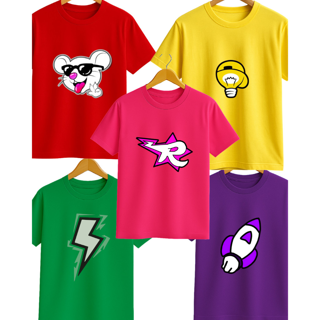 CAMISETA EMILY VICK KATLEN VOID LEOZIN ROBSON INFANTIL E ADULTO 100% ALGODÃO em Oferta na Shopee