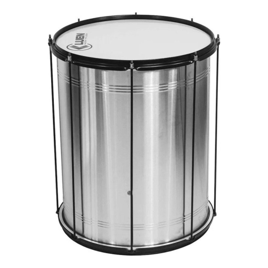 Surdo Luen 60x18cm Prateado Pele Leitosa