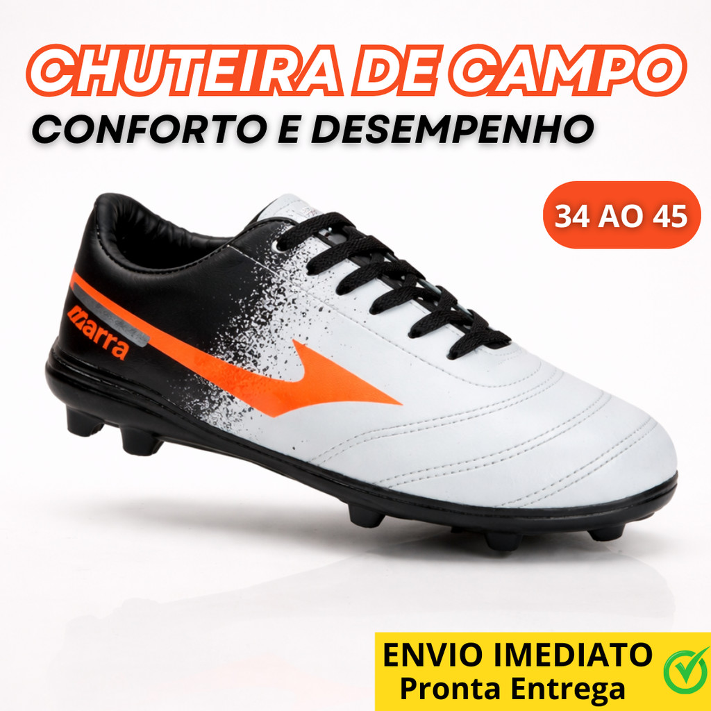 Chuteira de Campo Adulto Marra – Conforto e Desempenho no Gramado | 34 ao 45 em Oferta na Shopee