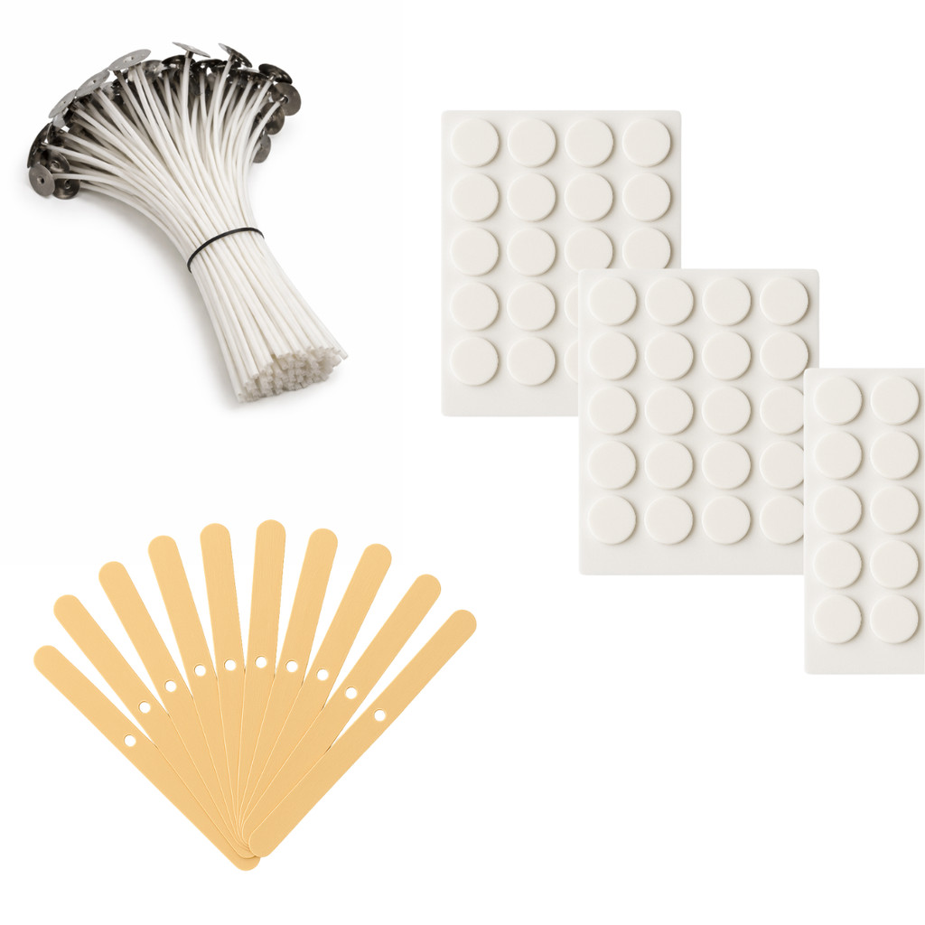 Kit Completo Pavio Velas Artesanais A2020 São Vitor 50 Pavios + 50 Adesivos + 25 Centralizadores em Oferta na Shopee