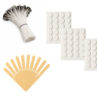 Kit Completo Pavio Velas Artesanais A2020 São Vitor 50 Pavios + 50 Adesivos + 25 Centralizadores em Oferta na Shopee