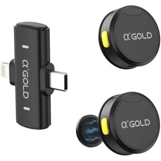 A'Gold Microfone Botão de Lapela Sem Fio Pro MCF-38D Clipe de Gravata Compatível iPhone e Android em Oferta na Shopee