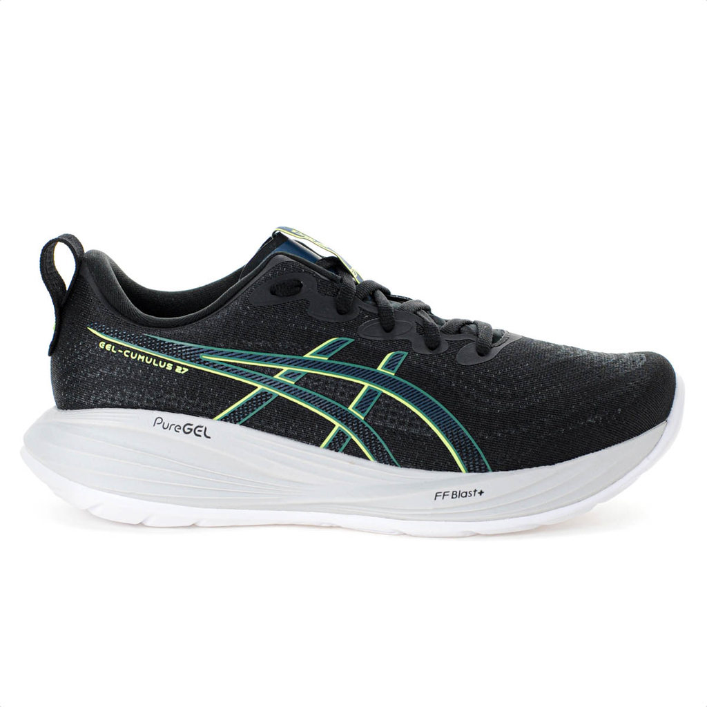 Tênis Asics Gel Cumulus 27 Preto e Verde - Masculino