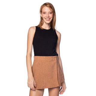 Regata Feminina Habana Malha Canelada Básica Preto em Oferta na Shopee