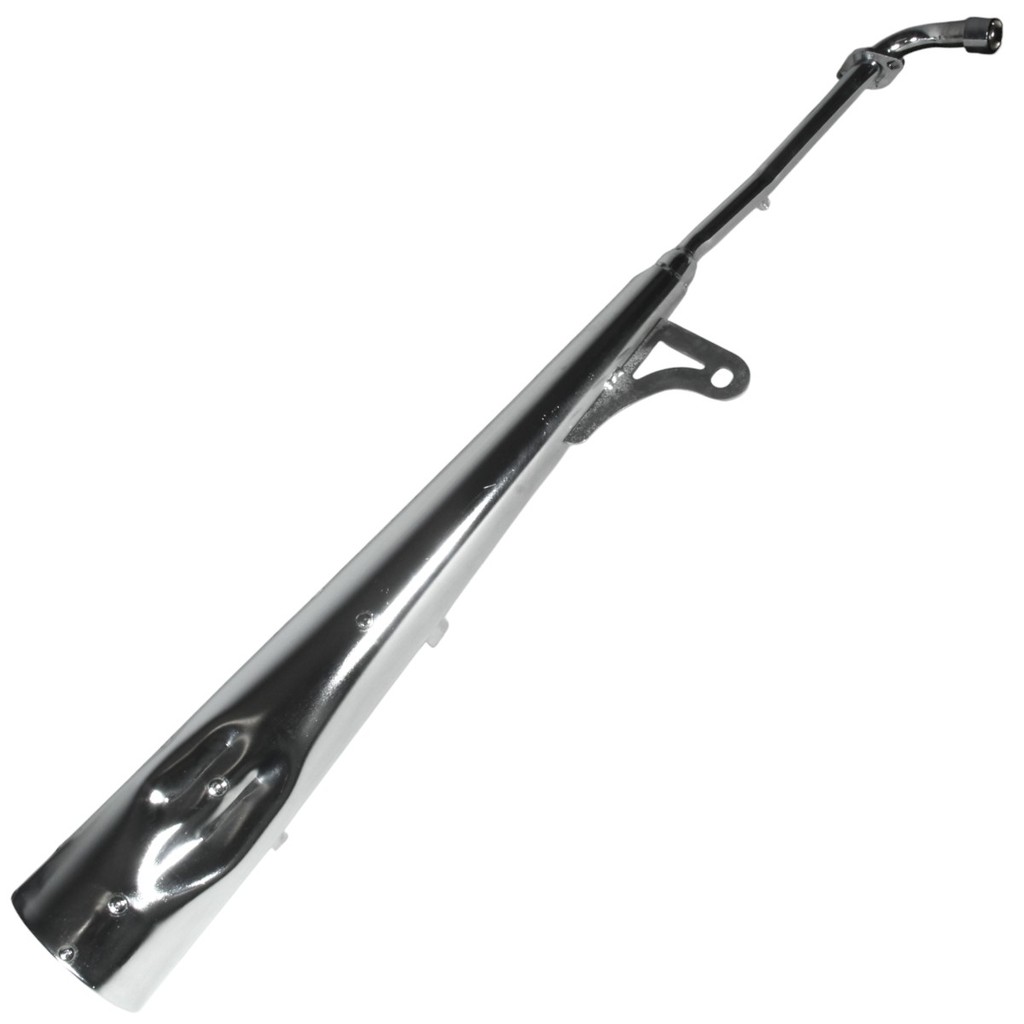 Escape escapamento descarga cromado esportivo estralador Pop100 2007 a 2015 modelo latinha