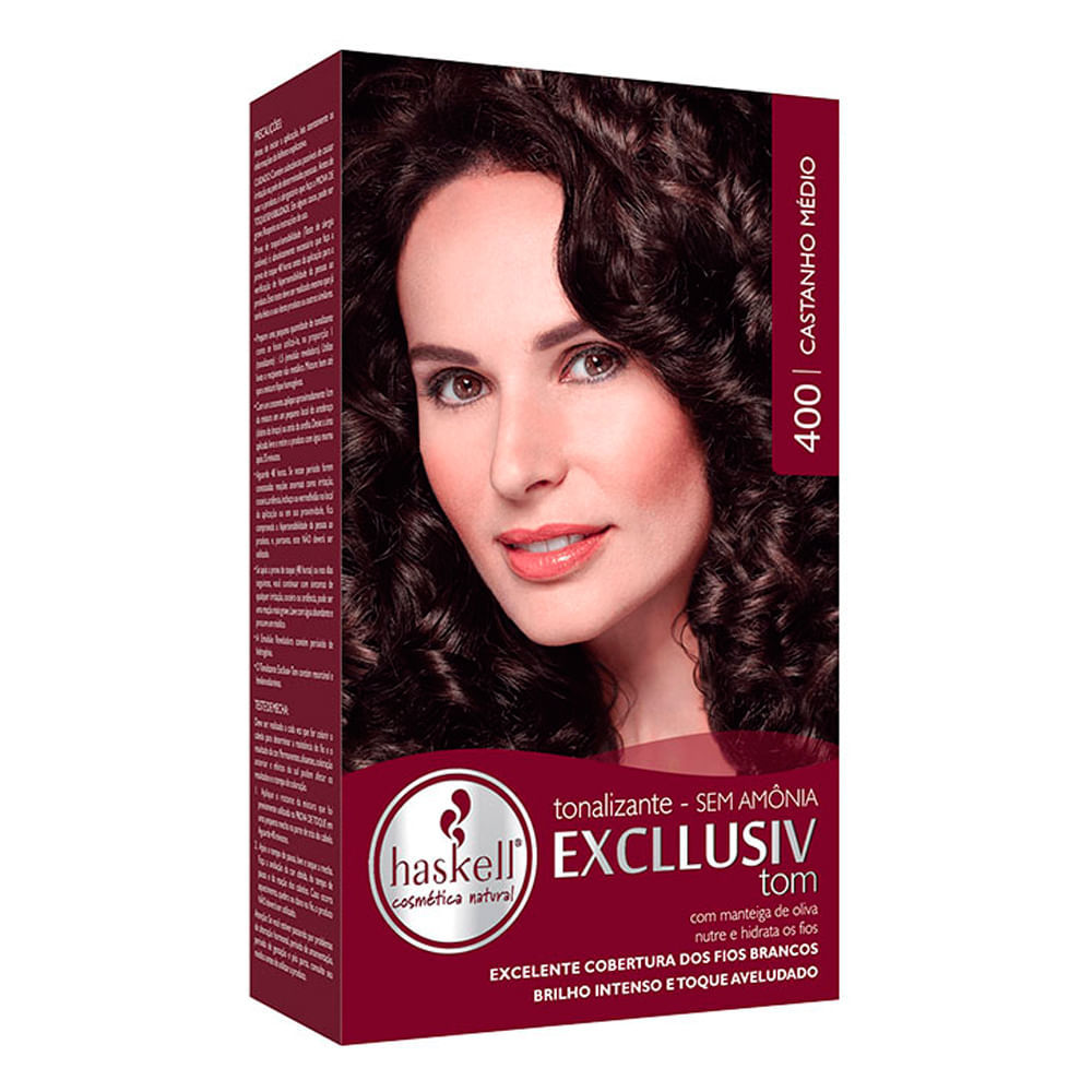 Tonalizante Haskell Excllusiv Tom 400 Castanho Médio em Oferta na Shopee