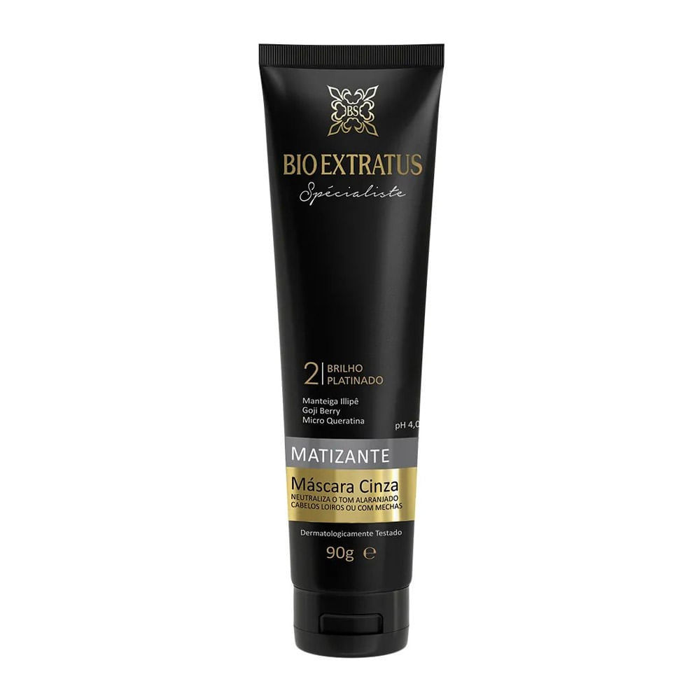 Máscara Cinza Bio Extratus Specialiste Matizante 2 Brilho Platinado 90g