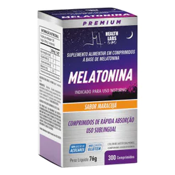 Melatonina Sabor Maracujá 300 Comprimidos Health Labs