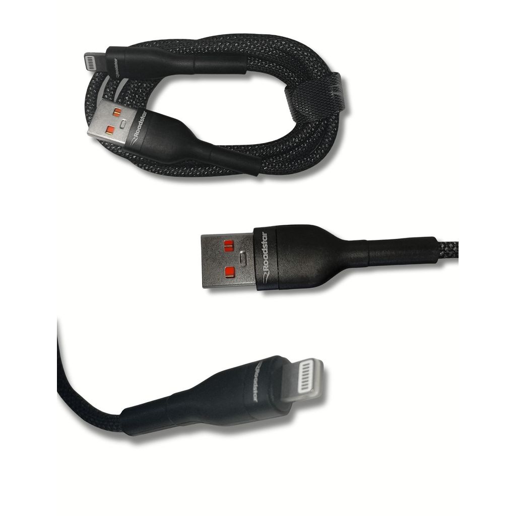 CABOS USB-A PARA Cabo Carregador Rápido e Dados 3.0 USB-A para Lightning 1,2 Metros Nylon Resistente Não Embaraça