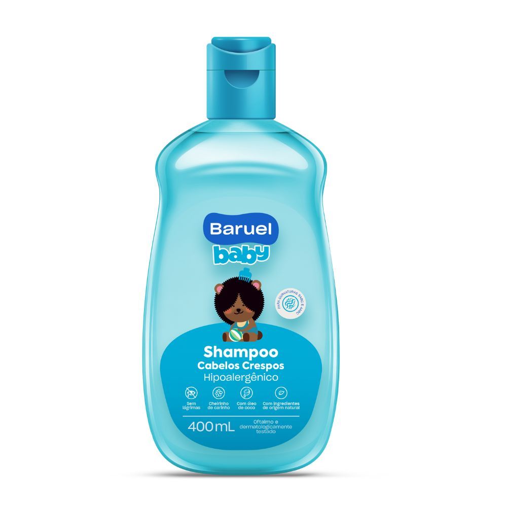 Shampoo Baruel Baby Hipoalergênico para Cabelos Crespos 400ml em Oferta na Shopee