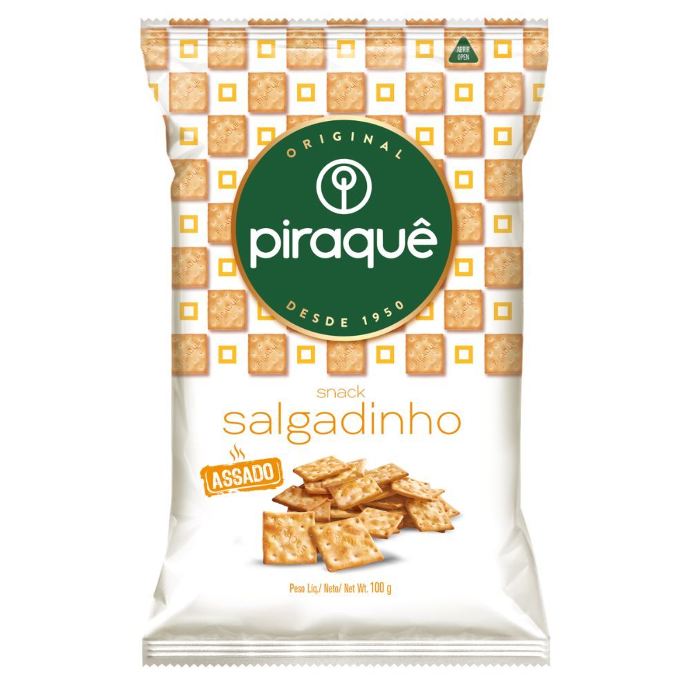 Biscoito Pirâque Snack Salgadinho Assado 100g em Oferta na Shopee