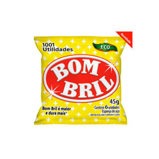 Esponja de Aço Bombril Eco 1001 Utilidades com 6 Unidades 45g em Oferta na Shopee