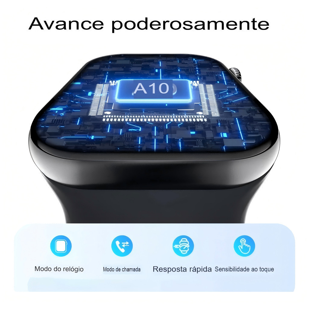 Smartwatch Relogio Microwear Original inteligentes W10 46 mm 3 Pulseira capa unisex gps esportes · foto 2