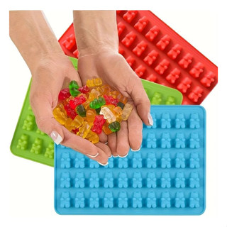 Forma Silicone  50 Cavidades Balas Doces Gelo Gelatinas Urso em Oferta na Shopee