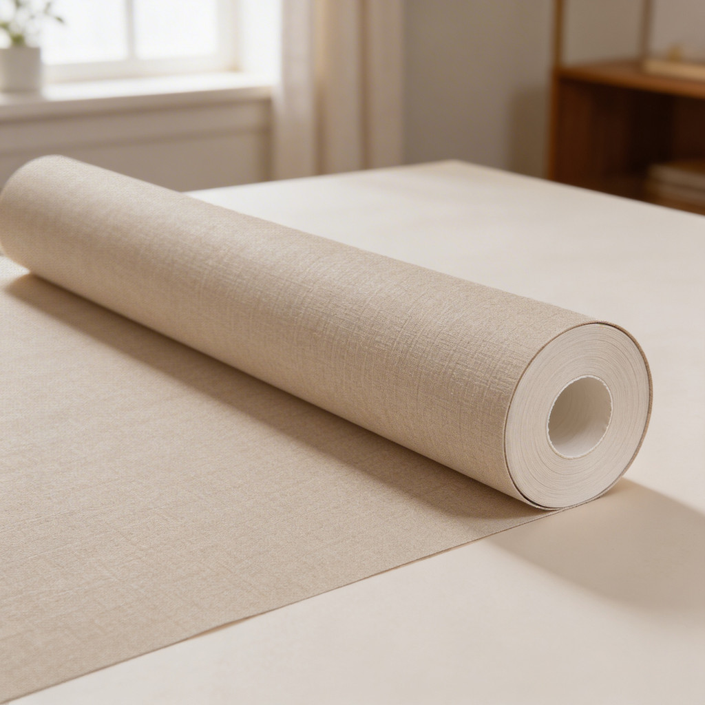 Papel de Parede Linho Impermeável 6m x 40cm Adesivo de Parede Lavável Papel Adesivo Brilho Colante