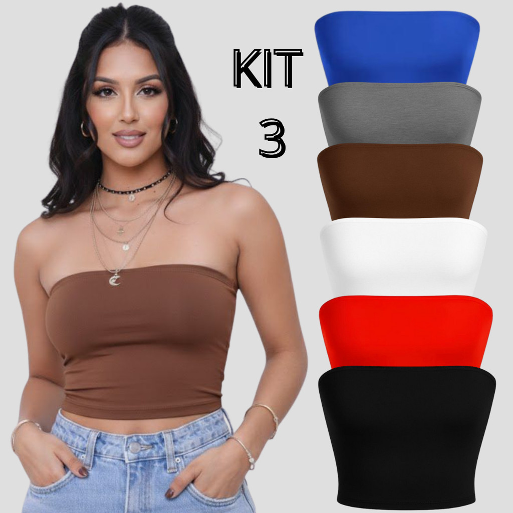 KIT 3 OU 1 UNIDADE CROPED FAIXA FORRADO SUPLEX BÁSICO ACADEMIA TOMARA QUE CAIA MODA BLOGUEIRA