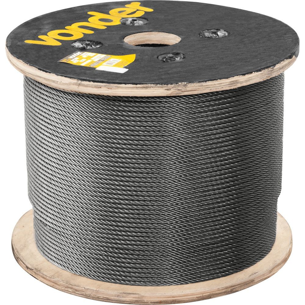 cabo aço af 3/8" alma de fibra 6x25f polido c/ 100m Vonder em Oferta na Shopee