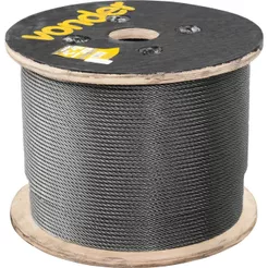cabo aço af 3/8" alma de fibra 6x25f polido c/ 100m Vonder
