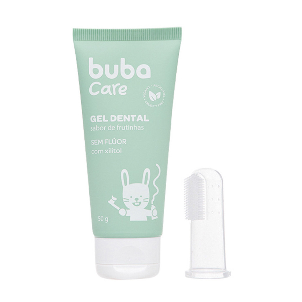 Gel Dental para Bebê Buba Care Sem Flúor Vegano 50g em Oferta na Shopee