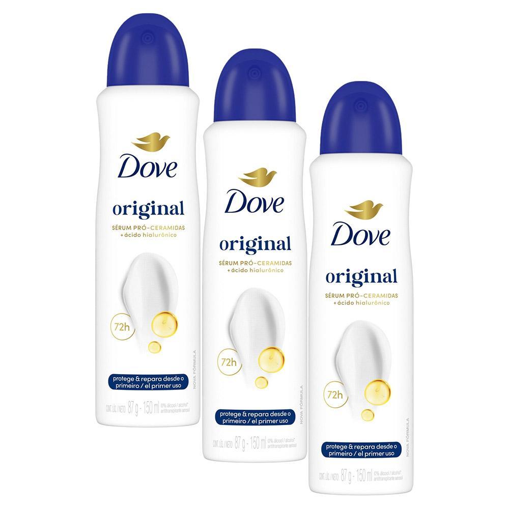 Kit 3 Desodorante Dove Antitranspirante 150 ml em Oferta na Shopee