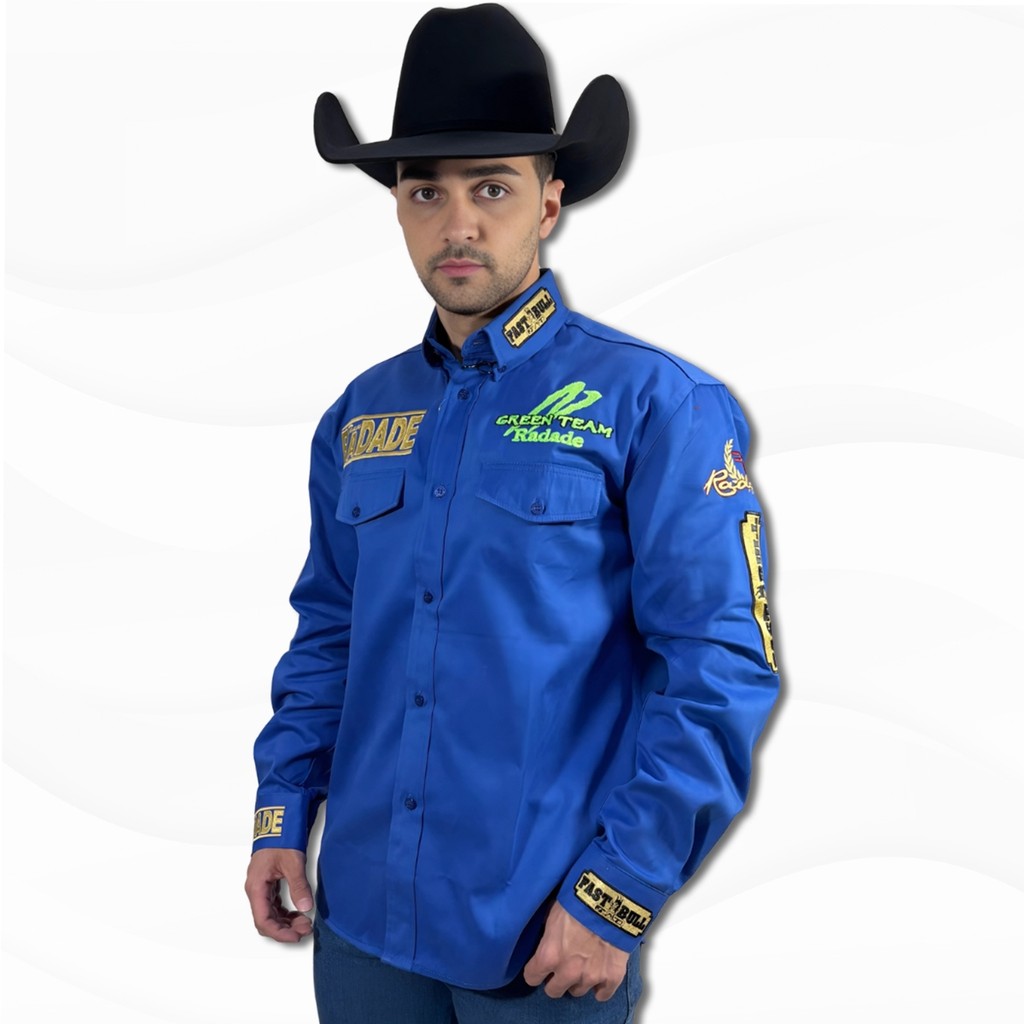 Camisa Radade Lançamento Green Fast Bull Masculina Longa New