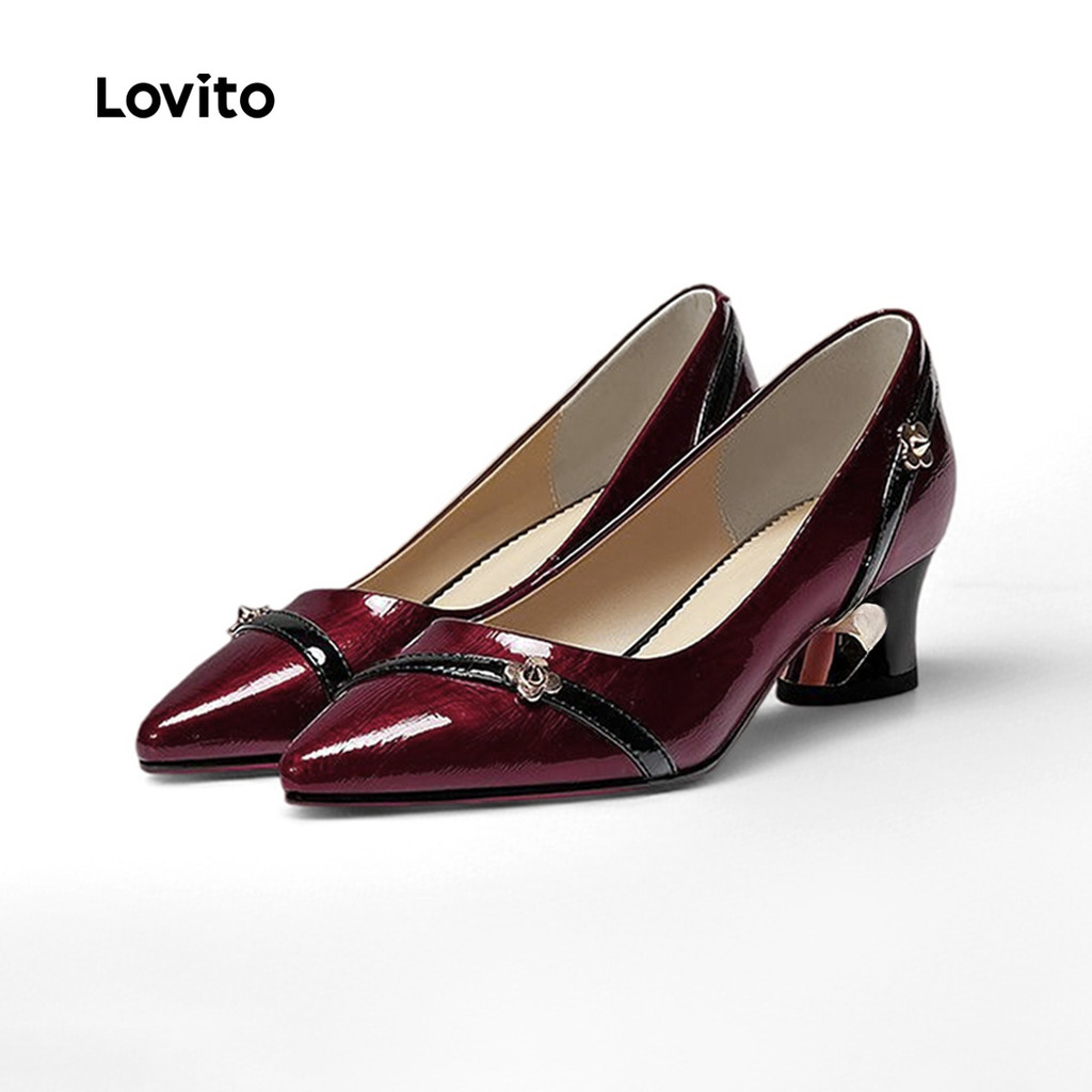 Lovito Saltos Elegantes para Mulheres Que trabalham LFA103064