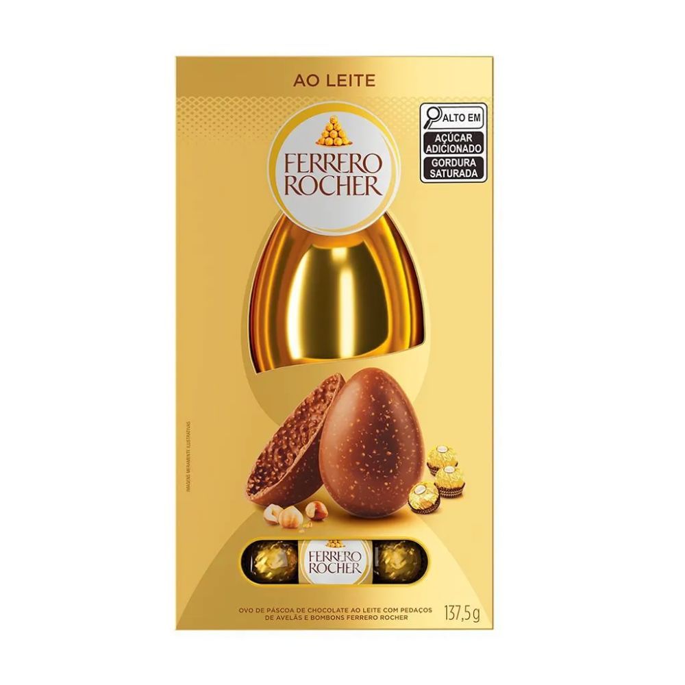 Ovo de Páscoa Ferrero Rocher ao Leite 137,5g