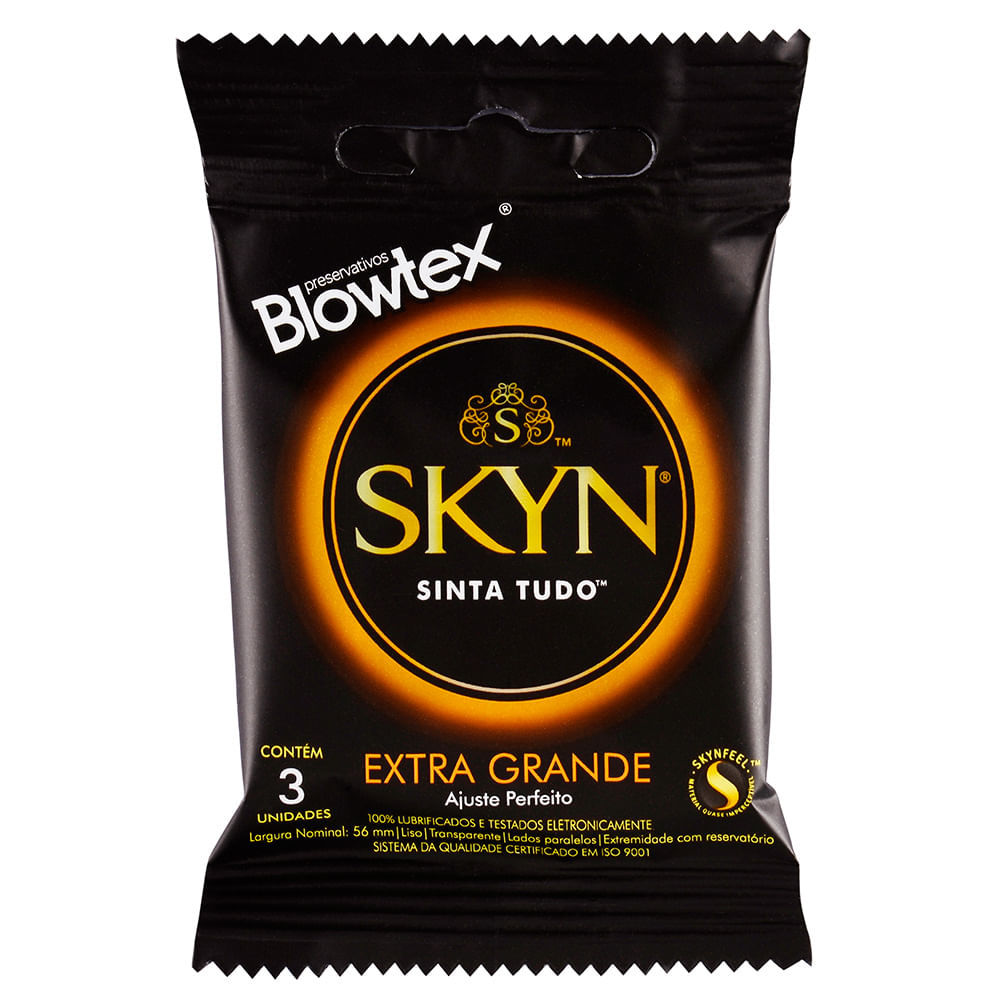 Preservativo Blowtex Skyn Extra Grande 3 Unidades em Oferta na Shopee