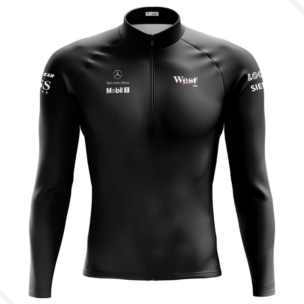Camisa Ciclismo Masculina Dryfit Proteção UV Bike MTB Speed Mercedes