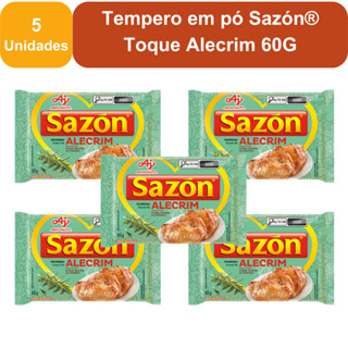 Kit 5 Unidades Tempero em pó Sazón® Toque Alecrim 60G em Oferta na Shopee